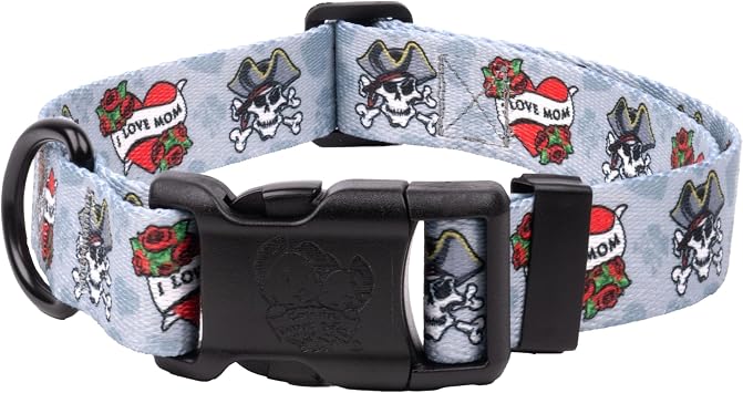 Country Brook Petz - All Bark Everyday Dog Collar - Attitude Collection Featuring Untamed Designs 1/2 Inch, 2XS