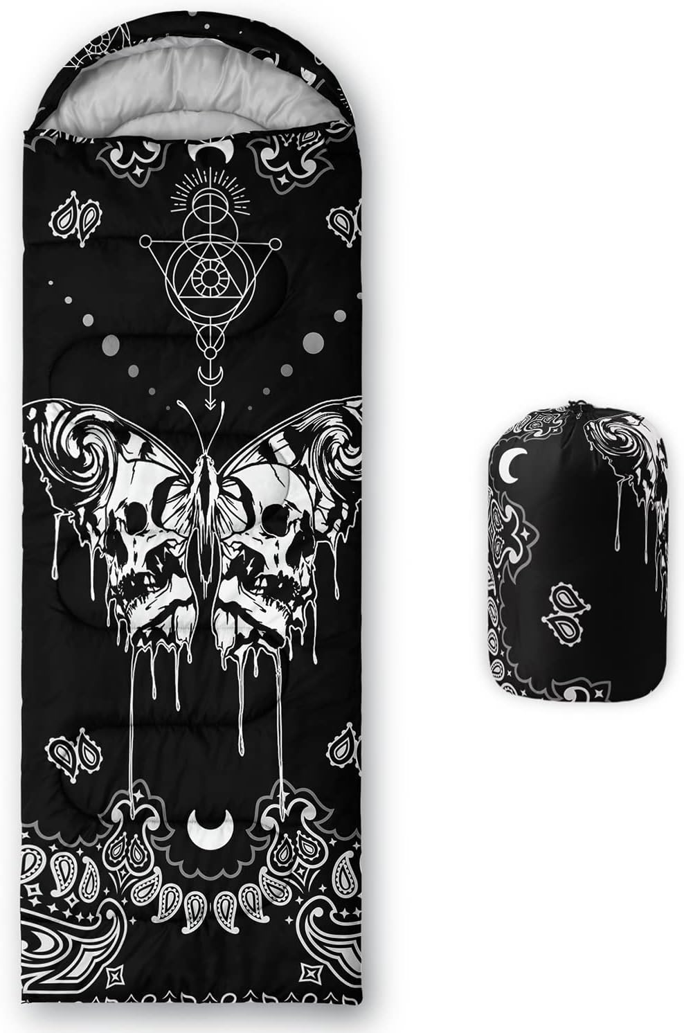 HOSIMA Butterfly Sleeping Bags for Adults Backpacking Sleeping Bag,Kids Sleeping Bags for Camping Ultralight Sleeping Bag,Black Gothic Sleeping Bags for Adults Cold Weather Summer Sleeping Bag. HOSIMA Butterfly Sleeping Bags for Adults Backpacking Sleeping Bag,Kids Sleeping Bags for Camping Ultralight Sleeping Bag,Black Gothic Sleeping Bags for Adults Cold Weather Summer Sleeping Bag.