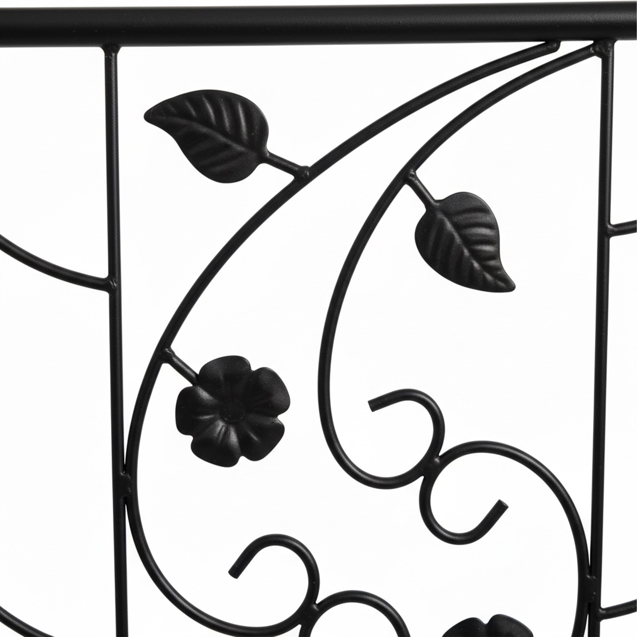 Relaxdays Rejillas para Enredaderas, Soporte metálico 172x50 cm, para Plantas trepadoras y Rosales, Negro