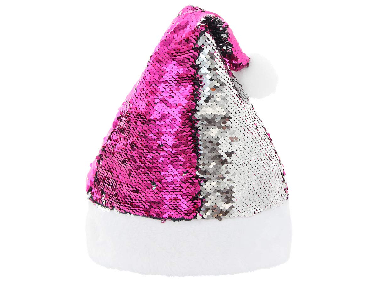 Bonnet De Noël Adulte Avec Paillettes Et Flocons - Fourrure Synthétique, Unisexe, Pour Fêtes Et Déguisements