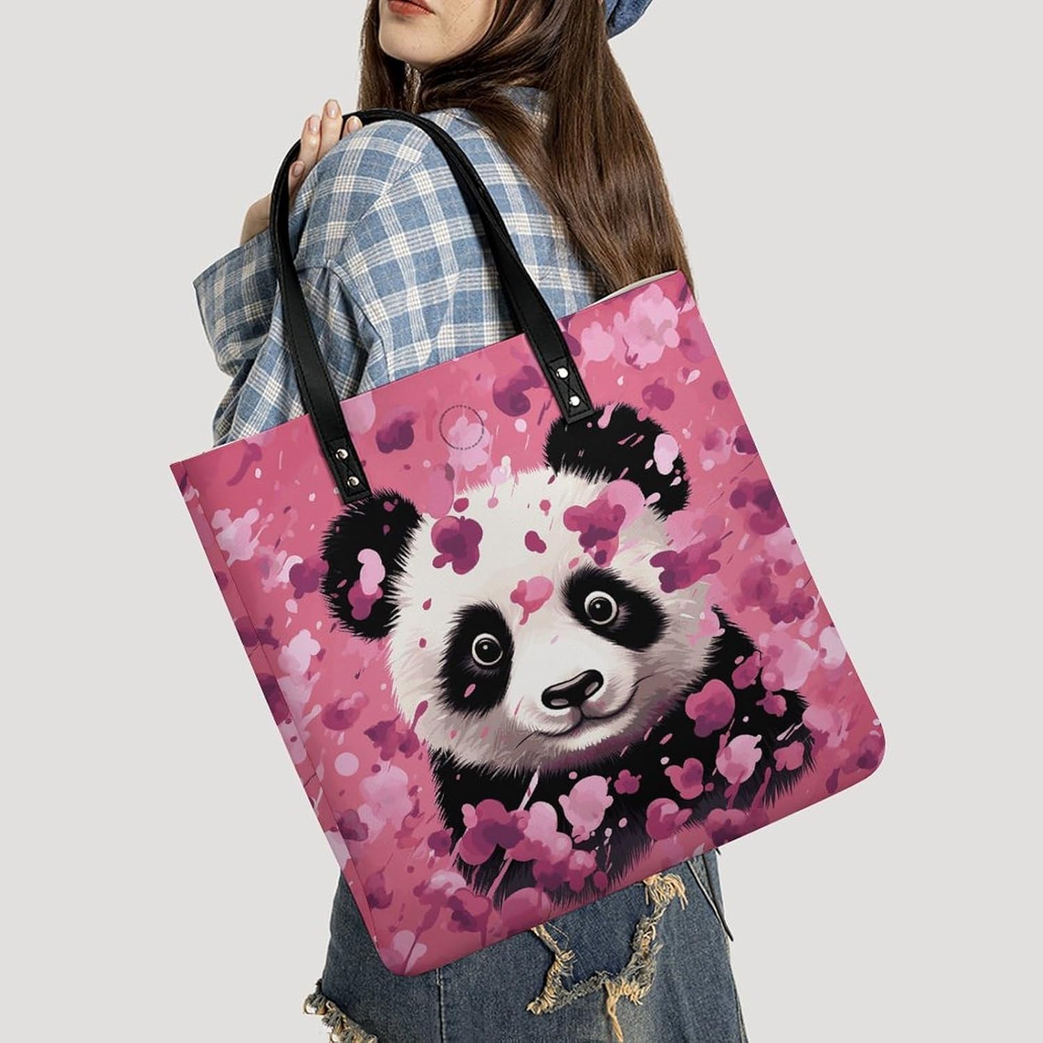 PU Leather Tote Bag for Women Fashion Large Capacity Shoulder Bags image 2