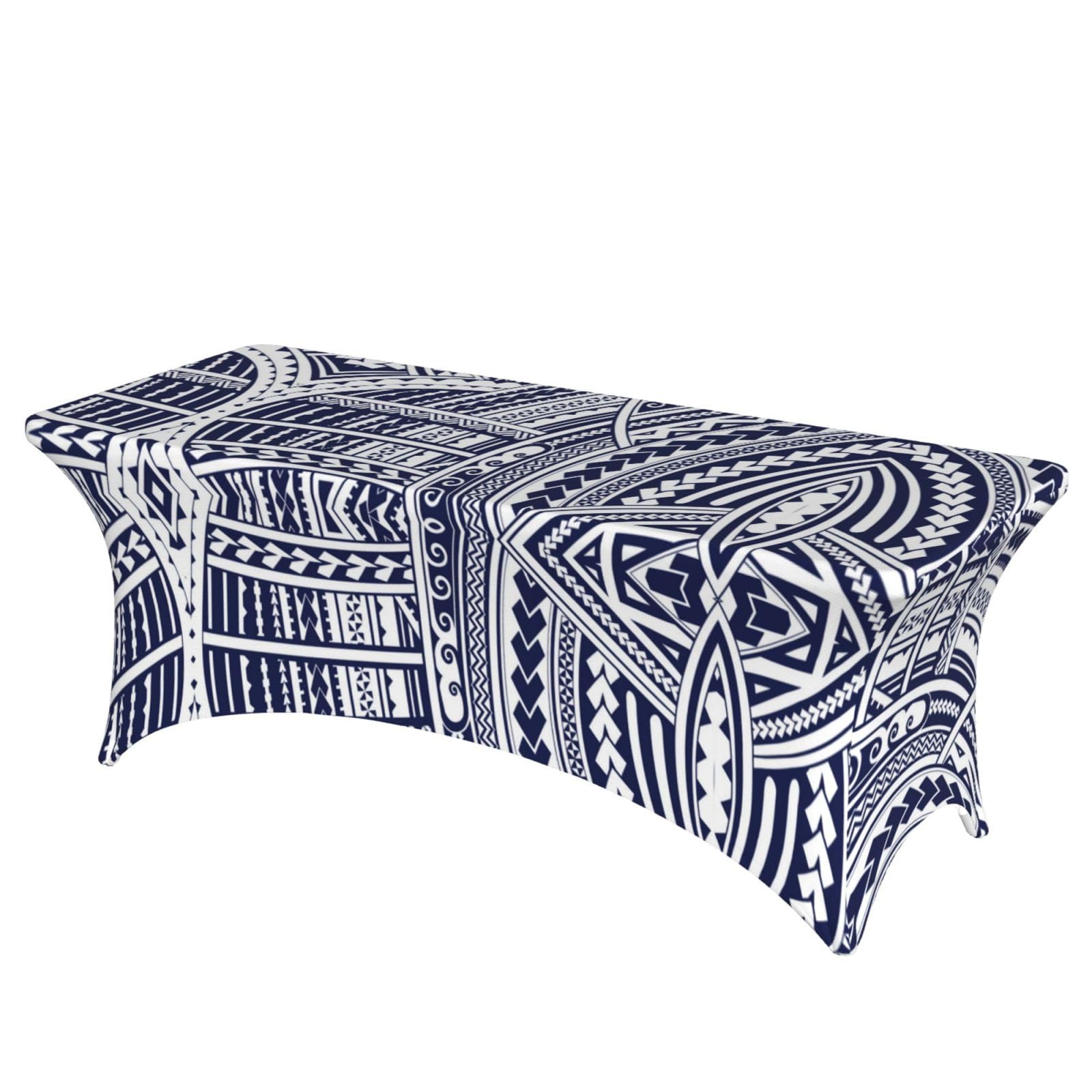 ERCgad Blue Polynesian Maori Tribal Pattern Print Rectangular Tablecloth Dining Banquet Party Events Home Celebration Table Cover