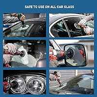 Vista 6 de Glass Polish DIY 3” (75mm) Kit de pulido para parabrisas para restauración de vidrio de auto, elimina daños por las escobillas, arañazos finos