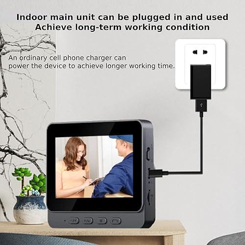 Miniatura 4 de Timbre de video, sistema de video portero, visión nocturna, voz bidireccional, ángulo de visión de 70, timbre con monitor de cámara, timbre para