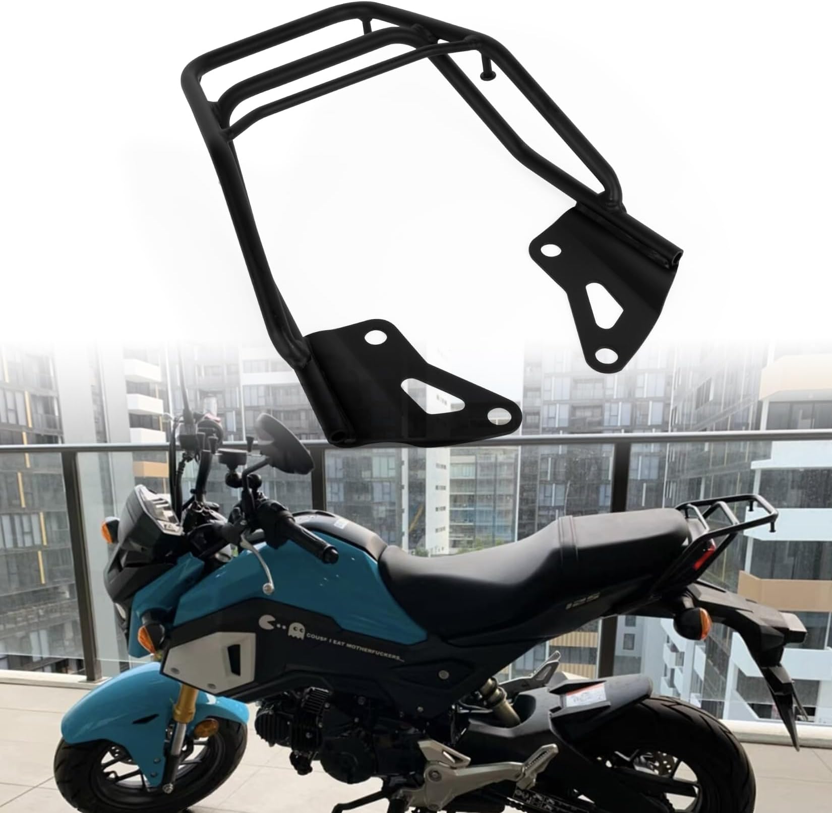 Amazon.com: Grom 2022 2023 2024 Rear Rack Tail Luggage Rack Cargo ...