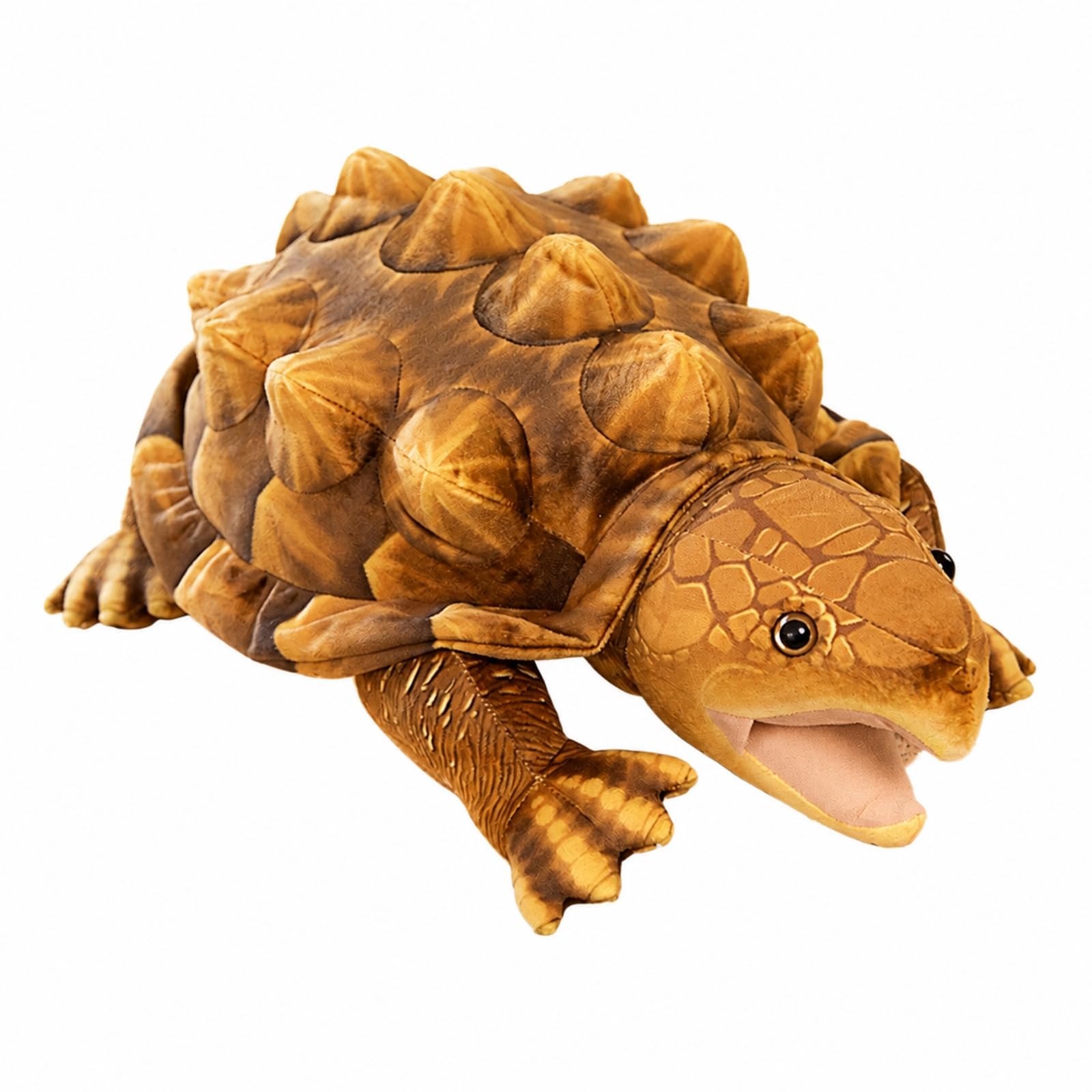 Amagogo Testuggine di Peluche con Conchiglia Bombato Abbracciabile Peluche Testuggine da Coccole Morbido per Arredamento Decorativo, Angolo Lettura, Scuro