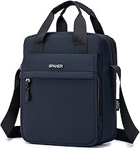 SPAHER Men's Shoulder Bag Large Shoulder Bag for iPad 11 Inches Shoulder Bags for Men Purses Clutch Bags Imperméable with Adjustable Shoulder