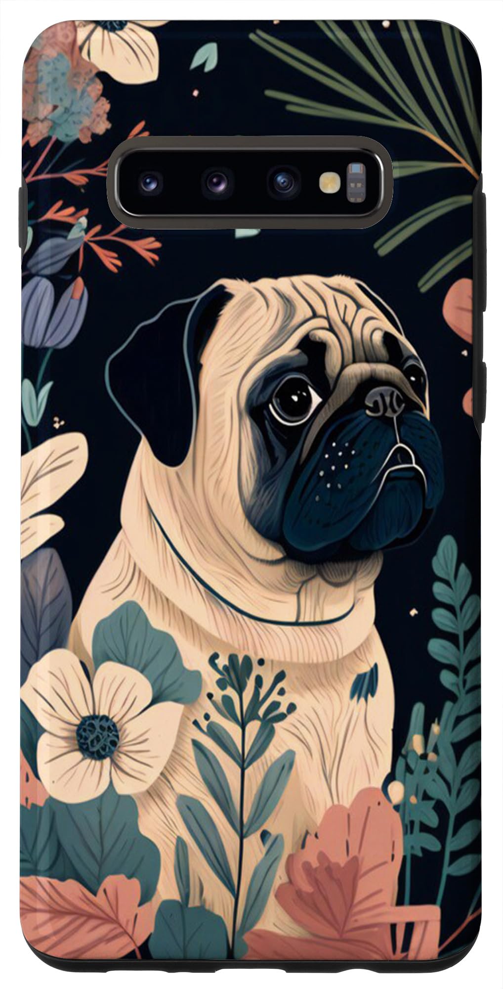 Galaxy S10+ Cute Pug Design Fun Dog Pattern Funny Cartoon Animal Case