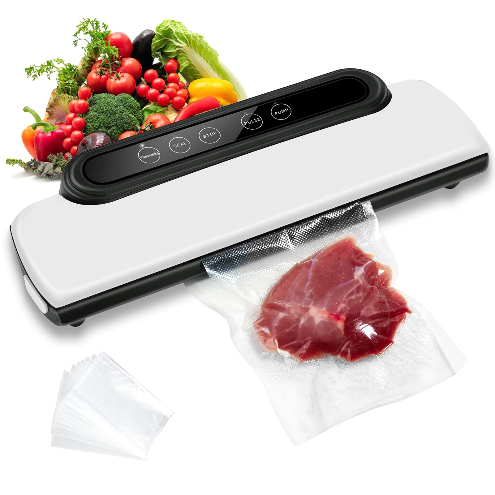 Buy Eesyy Vacuum Sealer Machine Food Saver, 5 in 1 Automatic Vacuum Sealing Machine with 10 Free