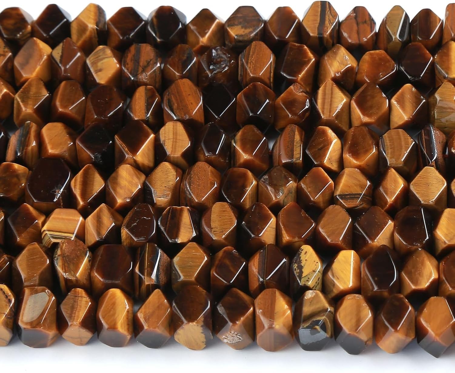 Naturalne koraliki z prehnitu 15 cali 6x11mm kryształowe pacjorki do wyrobu biżuterii, Żółte Oczko Tygryse, 6x11mm 15In
