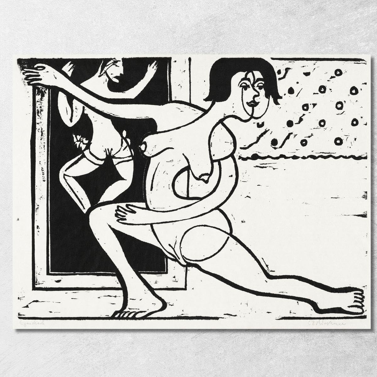 Tänzerin che Praxis 1934 Ernst Ludwig Kirchner Elk24 Kunstdruck auf Leinwand, moderne Kunst, Fine Art, Wanddekoration, fertig zum Aufhängen, 50 x 40 cm