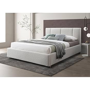 Amazon.com: Omax Decor Venice Upholstered Platform Bed | Box
