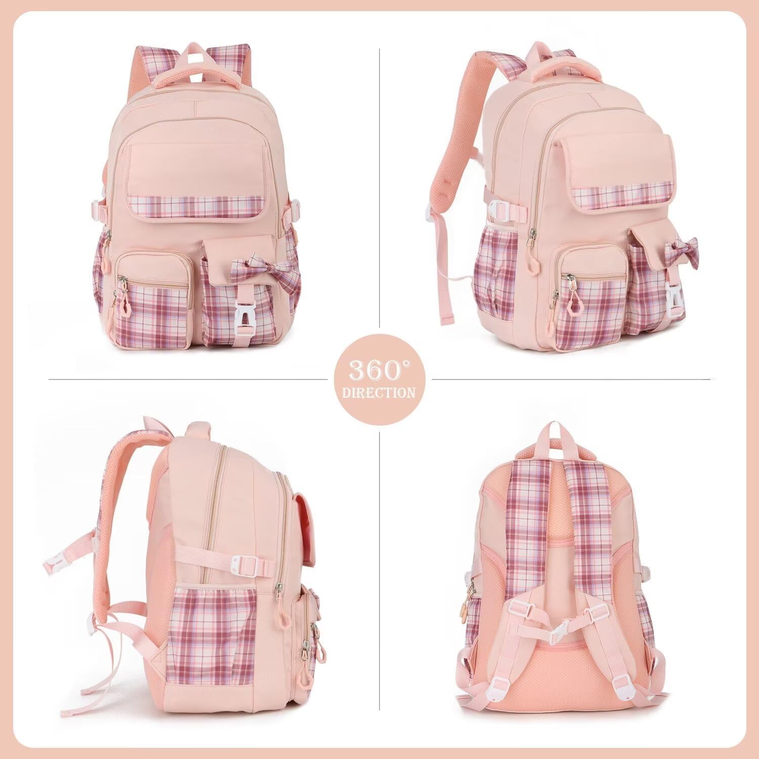 Freie Liebe Cute School Backpack for Girls Kids Backpack for Elementary Primary School Kawaii Book Bags - Image 6