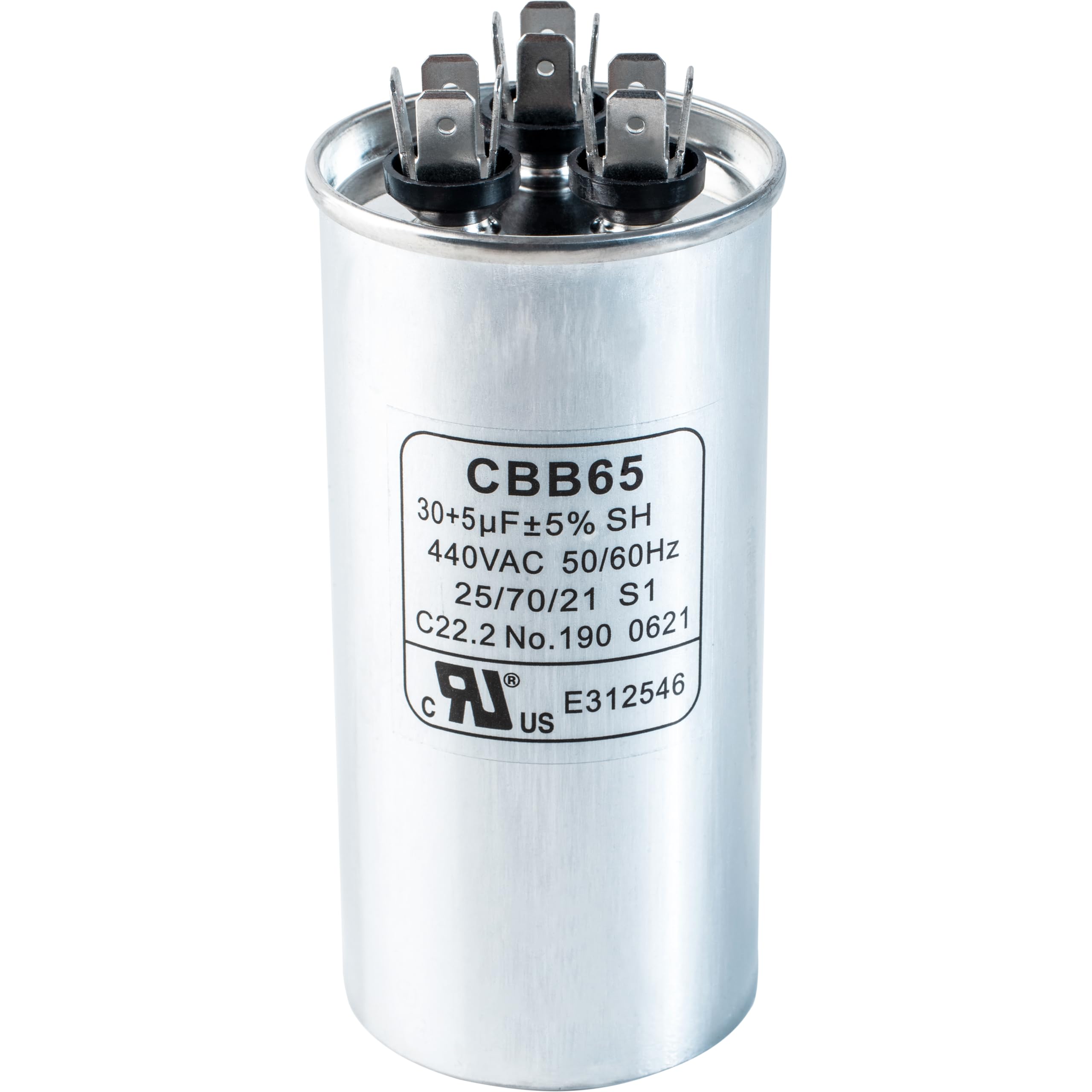 Photo 1 of [Upgraded] 30+5 uf/MFD 370-440 VAC (3~80 uF Options Available) Volts Round Dual Run Capacitor - Compatible with Condenser Straight Cool or Heat Pump Air Conditioner - Replaces TRCFD305 97F9833 27L877