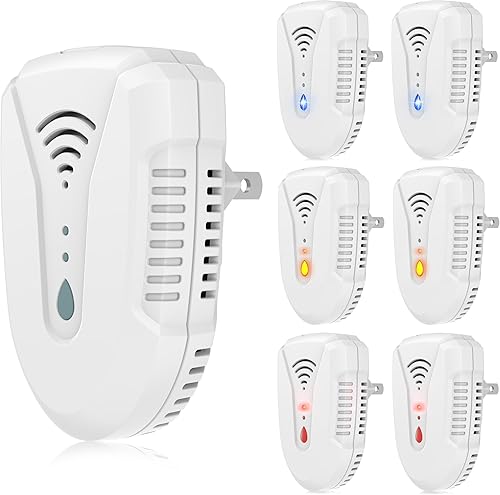 2025 Upgraded Version Ultrasonic Pest Repeller 6 Pack, Mouse Repellent Indoor Plug in, Insect Ultrasonic Repellent for Bugs Roach Insect Mice Spider