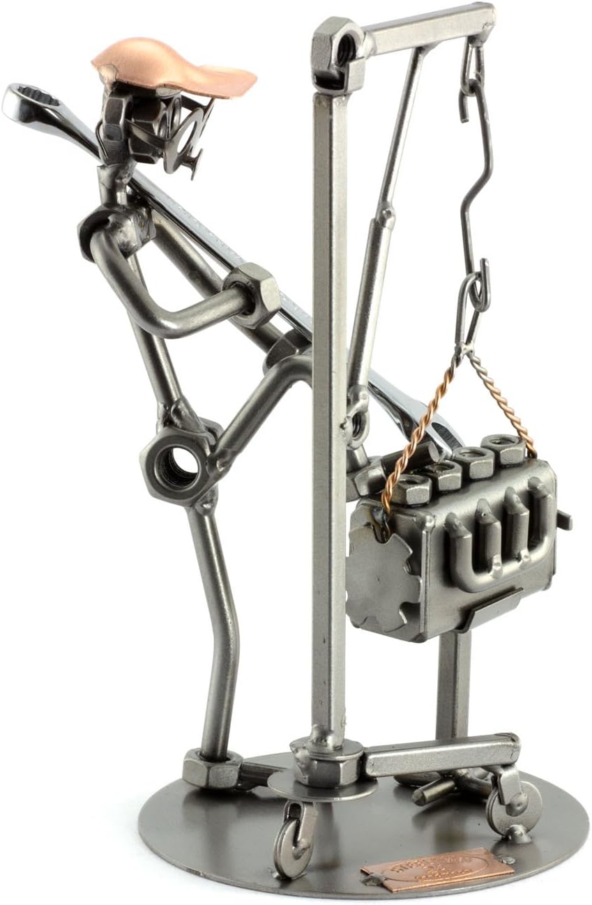 I Nuts and bolts sculpture Motor Mechanic I Handmade ornaments I Made in Germany I I Metal figurine
