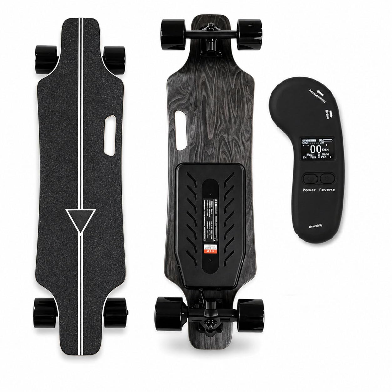 Skateboard Elettrico, Cruiser Motorizzato – con Telecomando LED Migliorato, Motore Brushless 300 O 700w, Frenata A 4 velocità, Carico Massimo 330 Lbs Single-Drive-22km