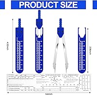 Vista 2 de Tondiamo Paquete de 2 calibradores de electrocardiógrafos de electrocardiógrafos, herramienta de medición para médicos, enfermeras, estudiantes