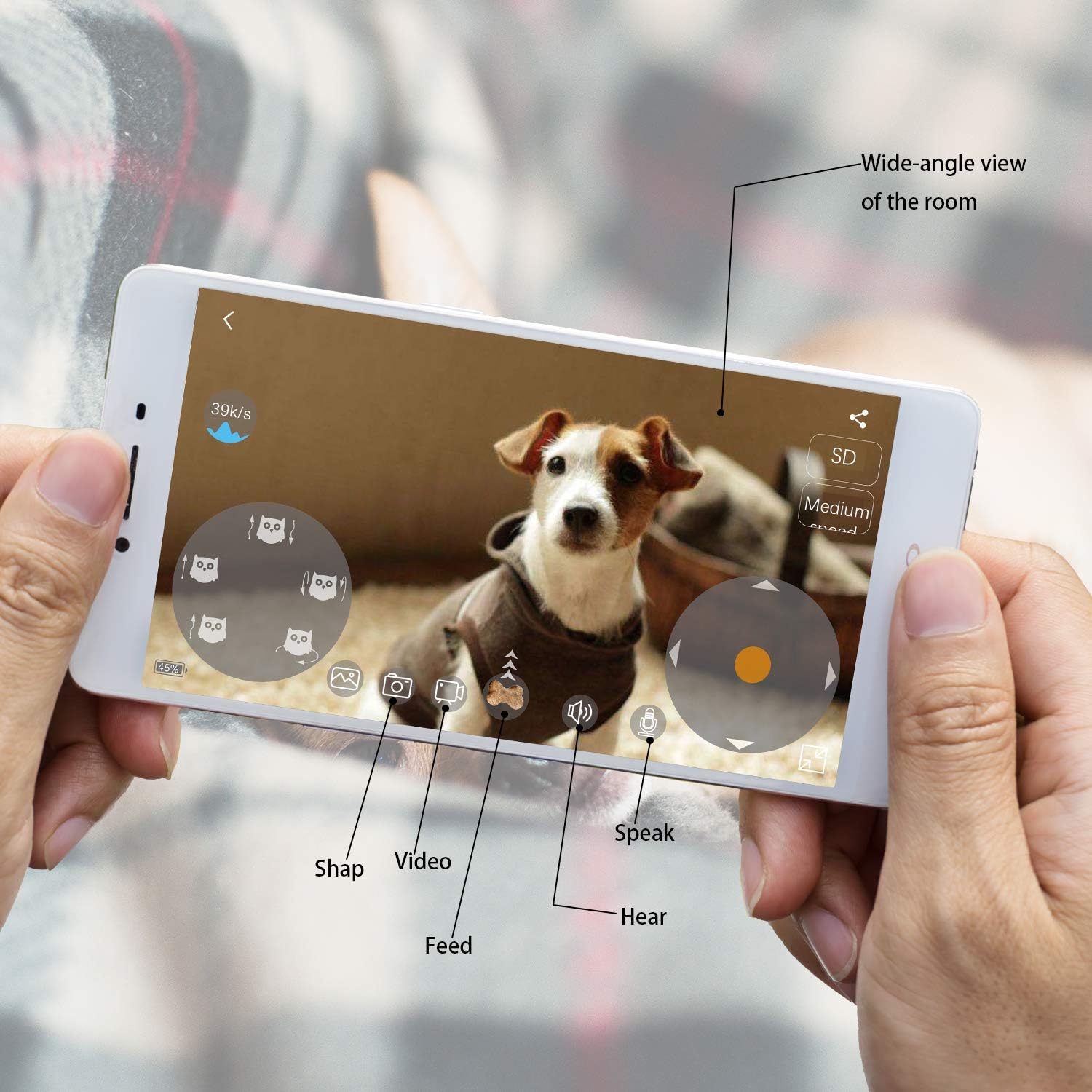 SKYMEE Owl Robot: Movable Full HD Pet Camera with Treat Dispenser, Interactive Toy for Dogs and Cats, Mobile Control via App…