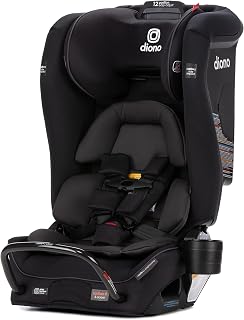 Diono Radian 3RXT, 4-in-1 Convertible, Rear and Forward Facing, SafePlus Engineering, 3 Stage -Infant Protection, 10 Years 1 Car Seat, Slim Fit 3 Across, Black Jet