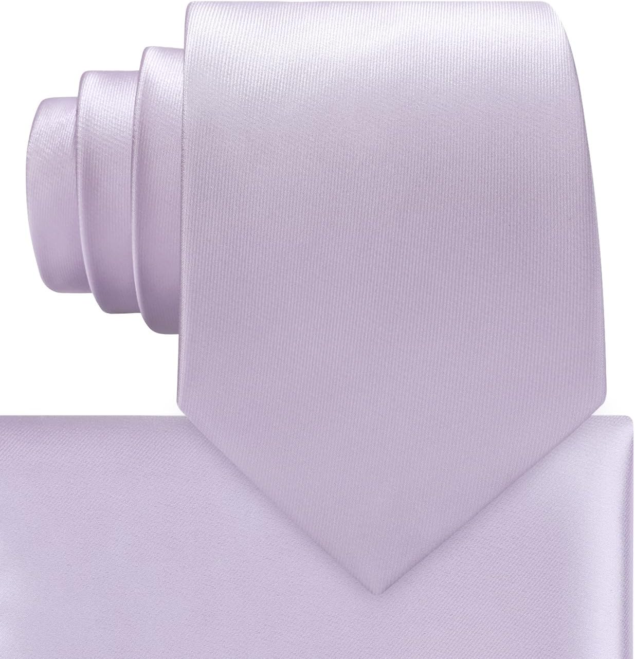 Ties for Men Formal Ties with Pocket Square Set Classic Solid Color Mens Tie Handkerchiefs Satin Silk Neckties in Box - Image 4