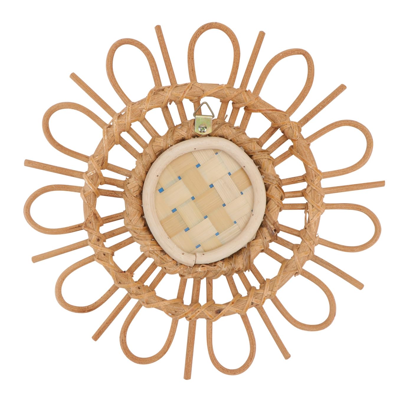 Miroir de maquillage vintage tissé main pour un intérieur chaleureux