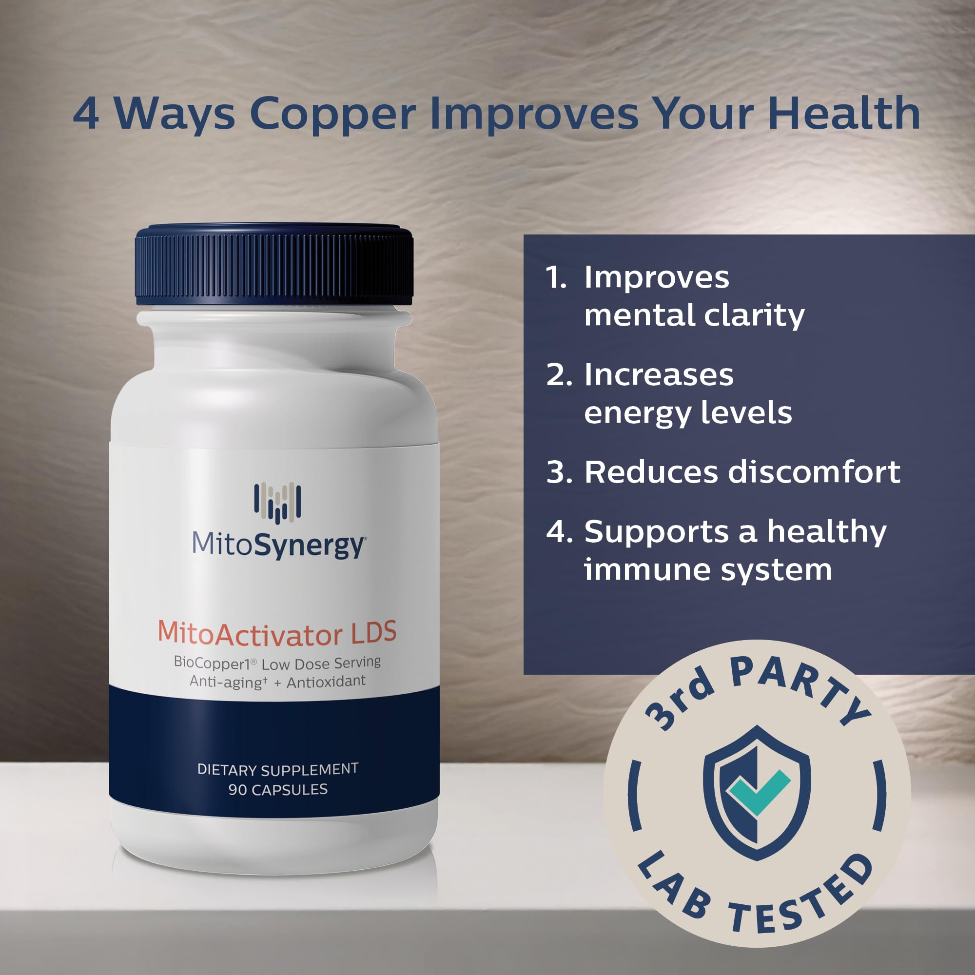 MitoActivator BioCopper1 Cu1 (Cunermuspir) LDS - Low Dose Serving 0.1mg Bioavailable Copper - Tick Immune Support for Sensitive Users to minimize Herxheimer Reaction — Amazon image 2