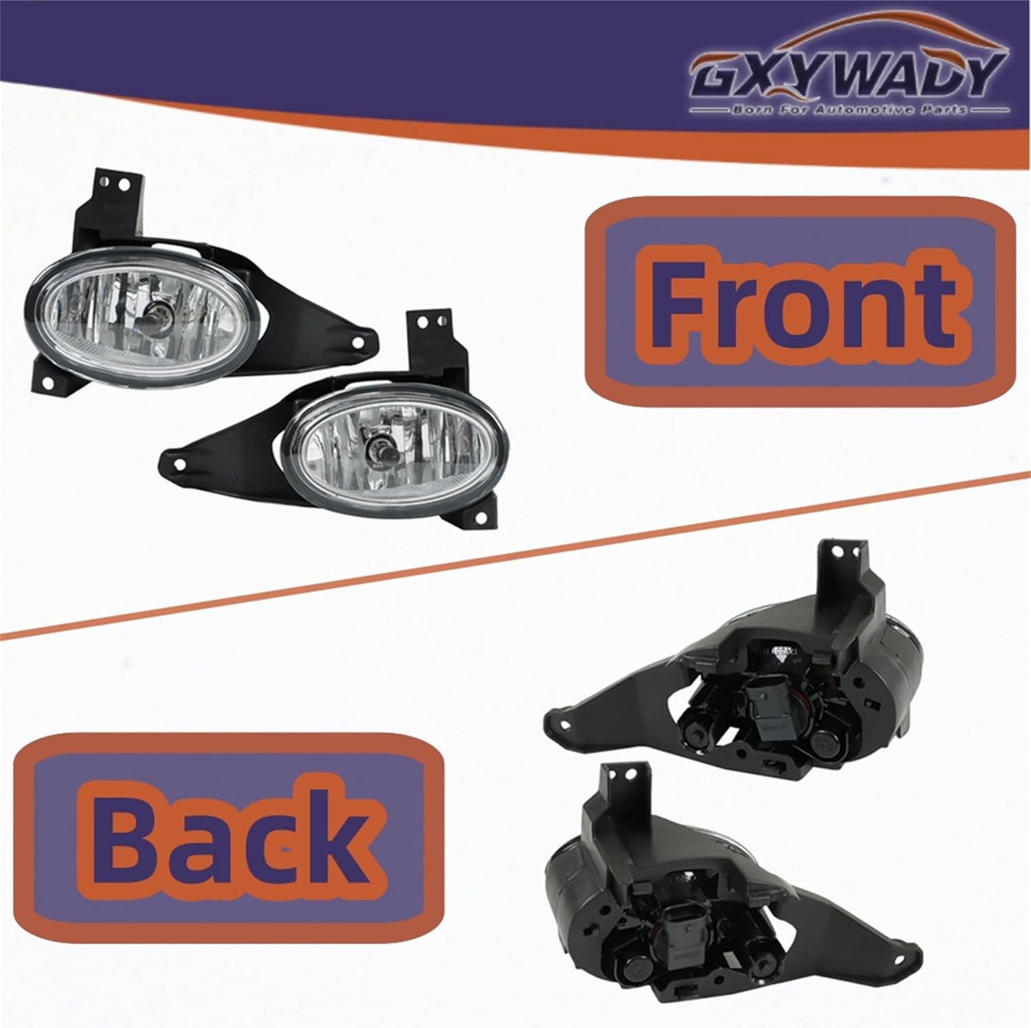 GXYWADY Fog Lamps Replacement for CR-V CRV 2017 2018 Left and Right Side Fog Lights with Chrome Bezel Bulbs Wiring Replacement for 33901-SLE-305 33951-SLE-305