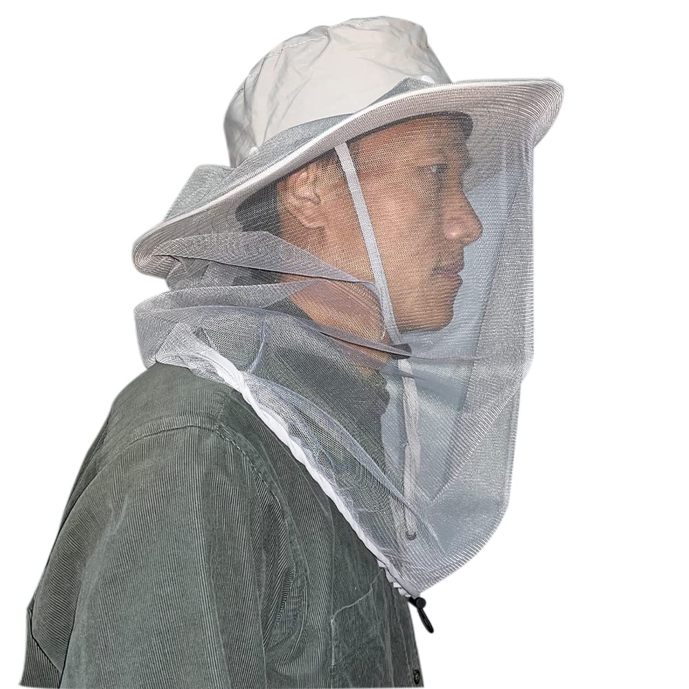 ZffXH Mücken-Fliegenkopfnetz, Hut, Netz, Fischerei, Biene, Imker, Schleier, Hüte für Männer und Frauen