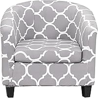 Vista 18 de CRFATOP Fundas para silla de club de 2 piezas, fundas para sillón de bañera, fundas de sillón con estampado suave y redondo para silla de sofá