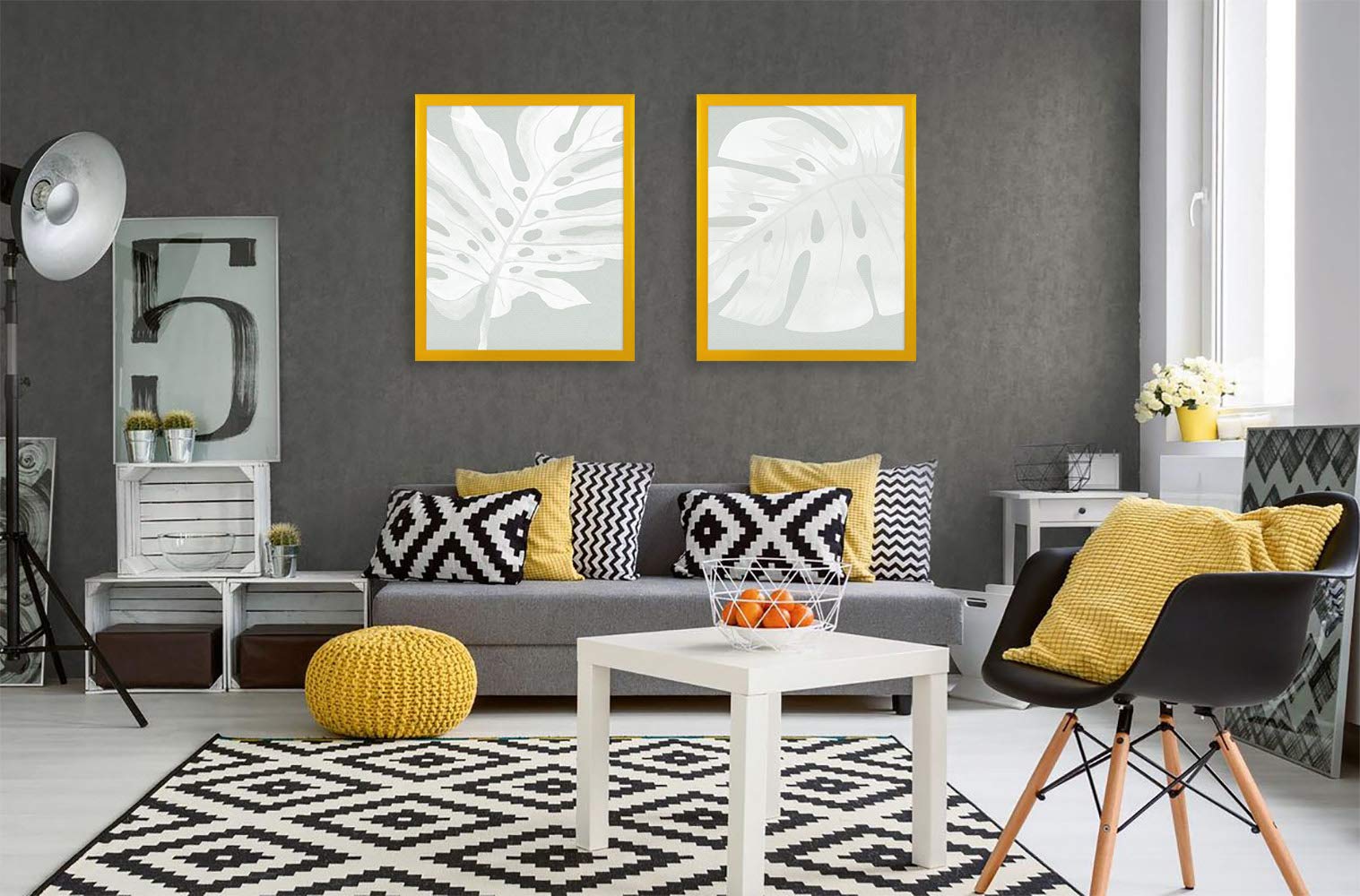 BIRAPA - Cornice portafoto Orlando Multifit, 30 x 30 cm, in legno massiccio con vetro antiriflesso da 2 mm e dorso bianco