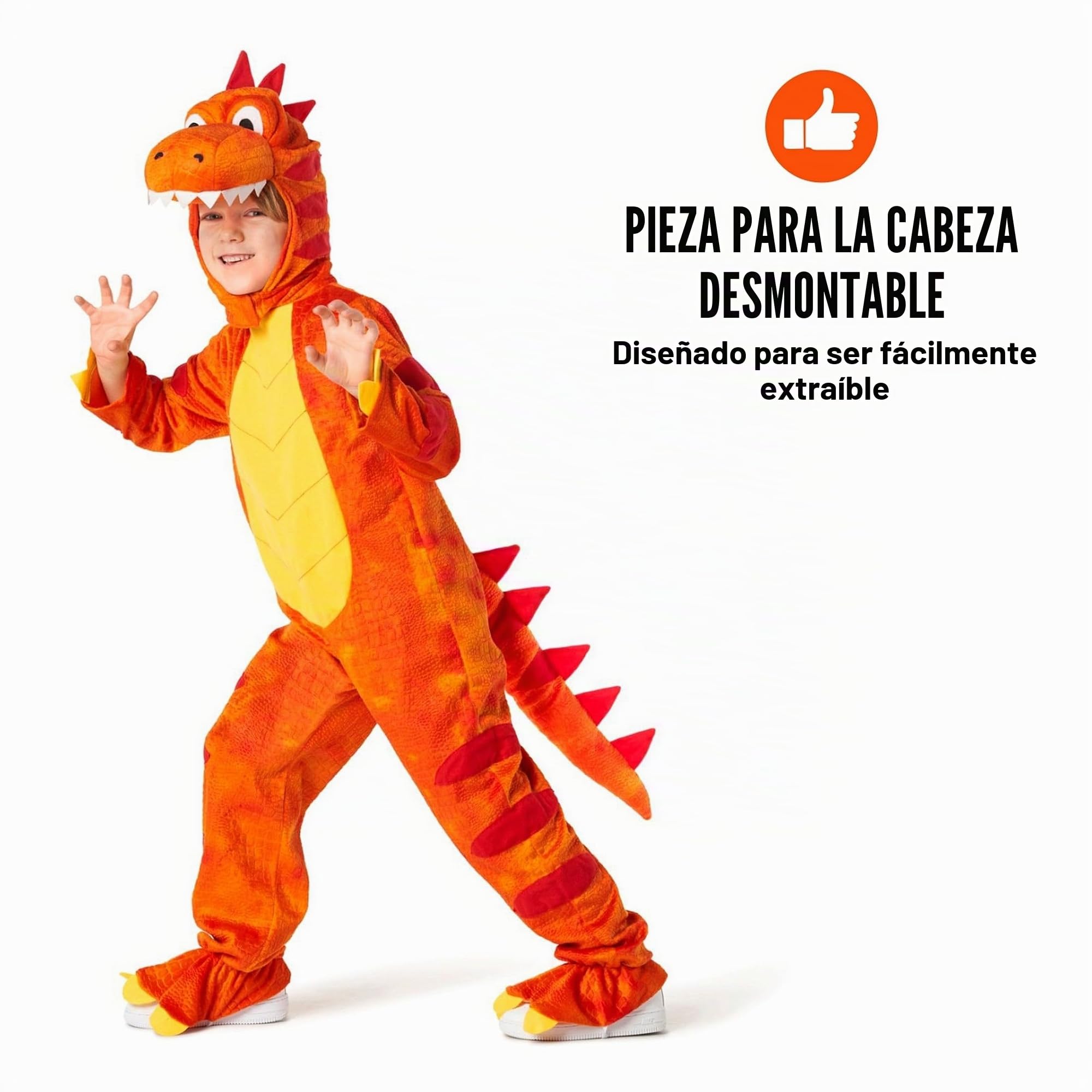 Morph Disfraz Dinosaurio Niño y Niña, Traje T-Rex Disfraz Halloween Dinosaurio, Disfraces Carnaval Niños - T2