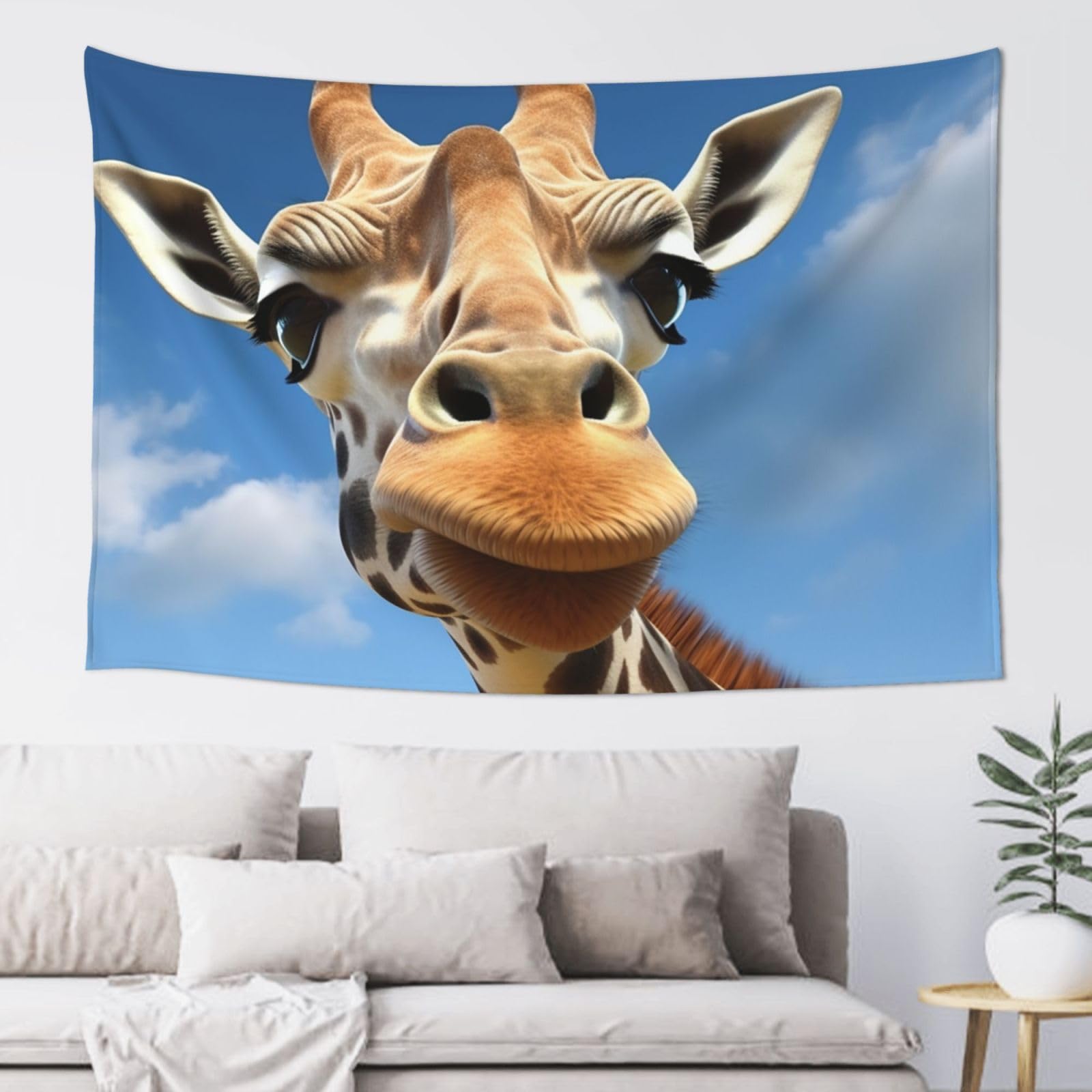 FodPand Funny Giraffe Tapestry for Bedroom Aesthetic, Wall Hanging Tapestries Art Decor Backdrop Wall Tapestry for Dorm Living Room Funny Poster Party Banner Background 40" X 60"