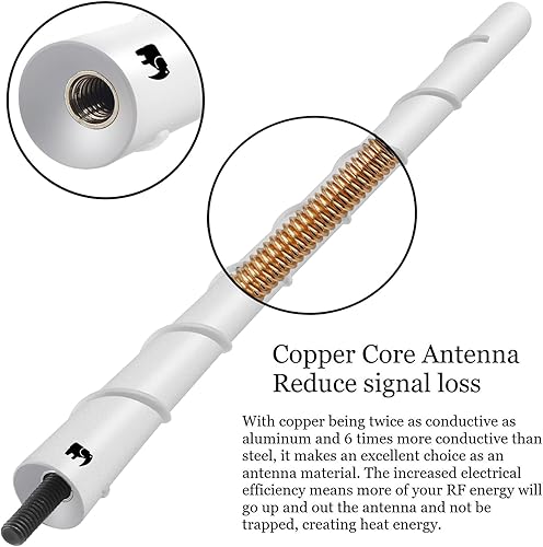 Miniatura 10 de Antena flexible en espiral de 8 pulgadas, compatible con Nissan - Frontier (1998-2021), Titan (2004-2023), Rogue (2008-2021), Pathfinder (2013-2019)