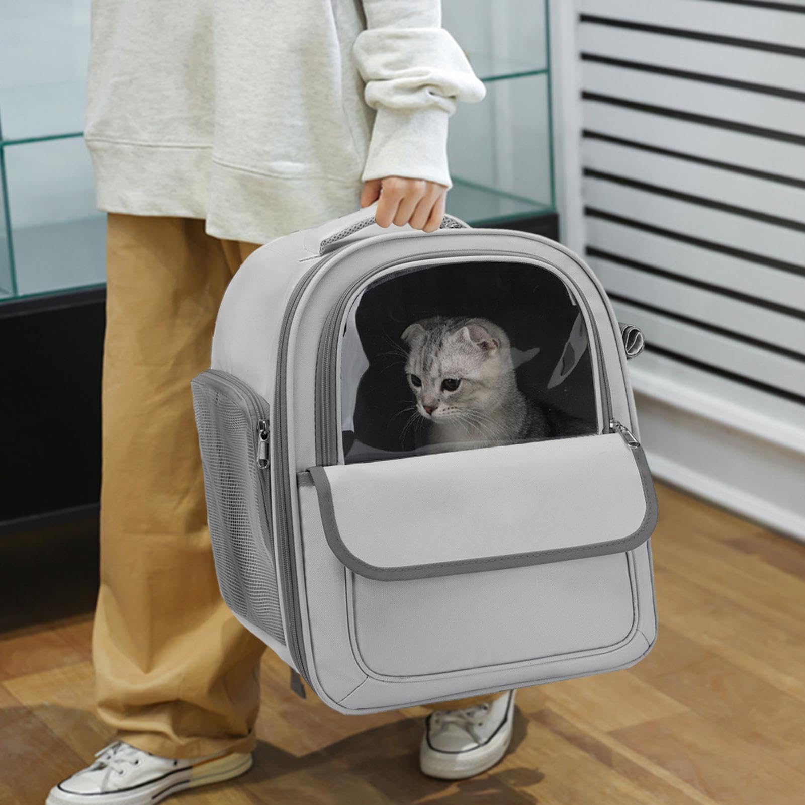 Mochila para Mascotas con Burbujas, Mochila para Gatos Mochila