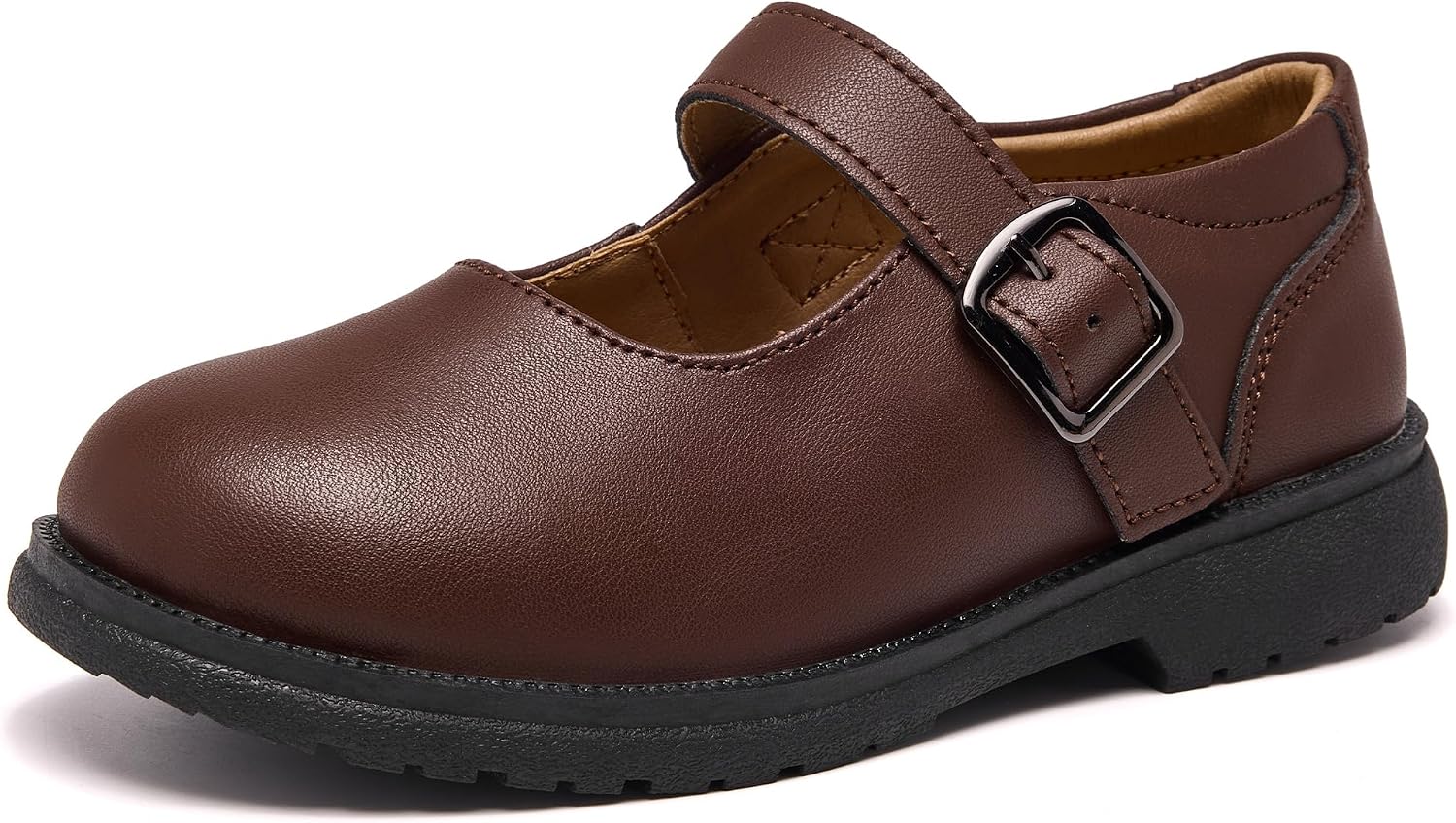 Girls Mary Jane Shoes Little Kid School Shoes Big Girl Fashion Low Heels Dress Shoes Kid Versatile Oxford Shoes for Wedding Party Everyday Wear