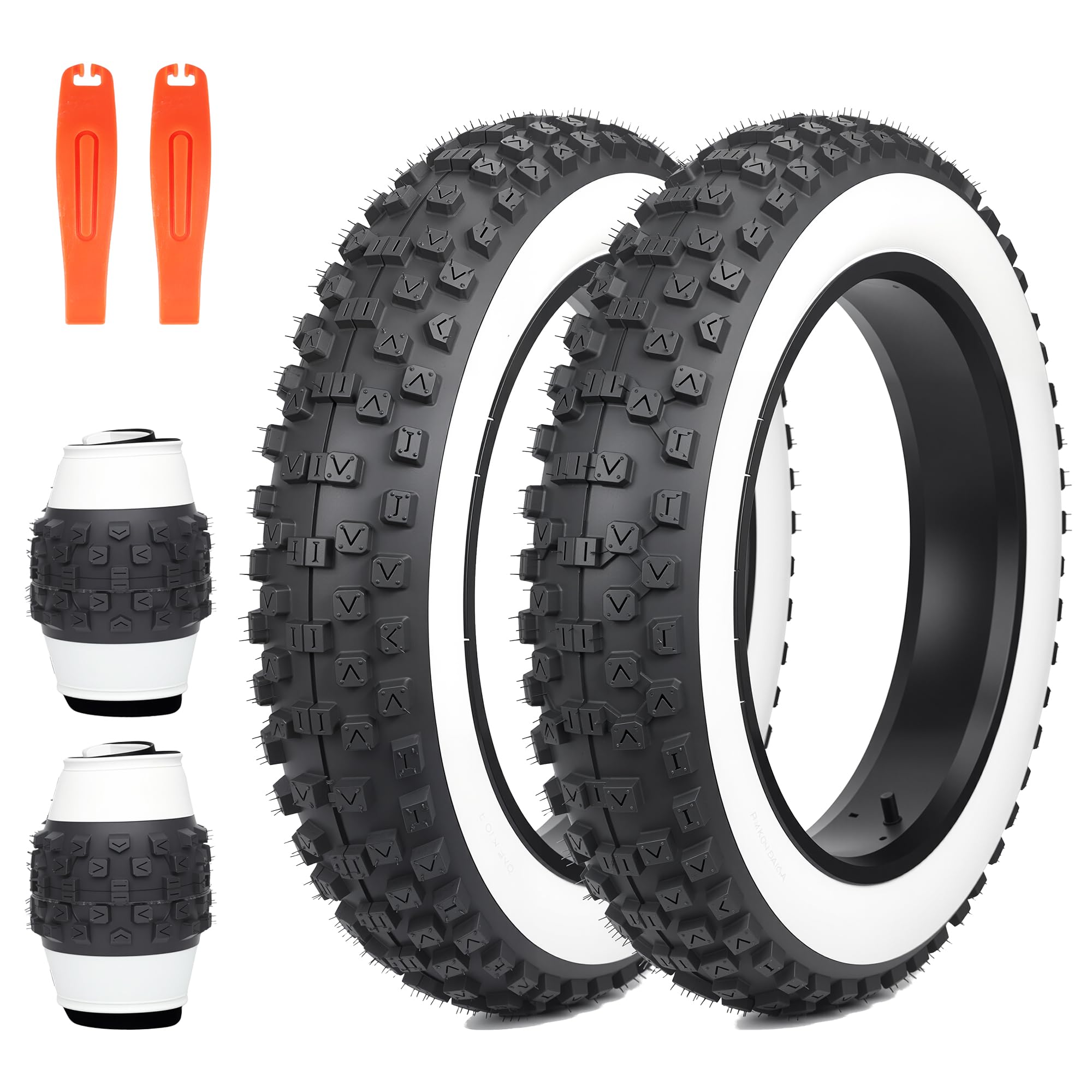 ZUKKA 20 Zoll Heavy Duty E-Bike Reifen 20x4.0 Mantel 102-406 Faltbar Fat Tire Fett Fahrradreifen für E-Bike/Mountain Snow Bike