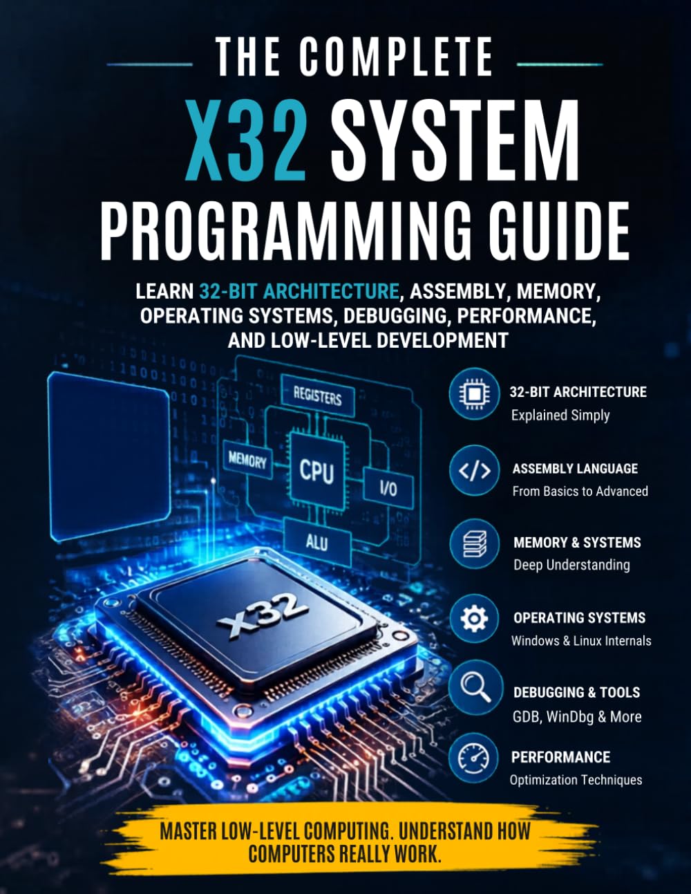 The Complete x32 System Programming Guide: Learn 32-Bit Architecture, Assembly, Memory, Operating Systems, Debugging, Performance, and Low-Level Development