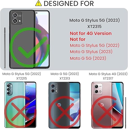 Miniatura 2 de NZND Funda compatible con Motorola Moto G Stylus 5G (2023) con protector de pantalla integrado, funda protectora de cuerpo completo a prueba de