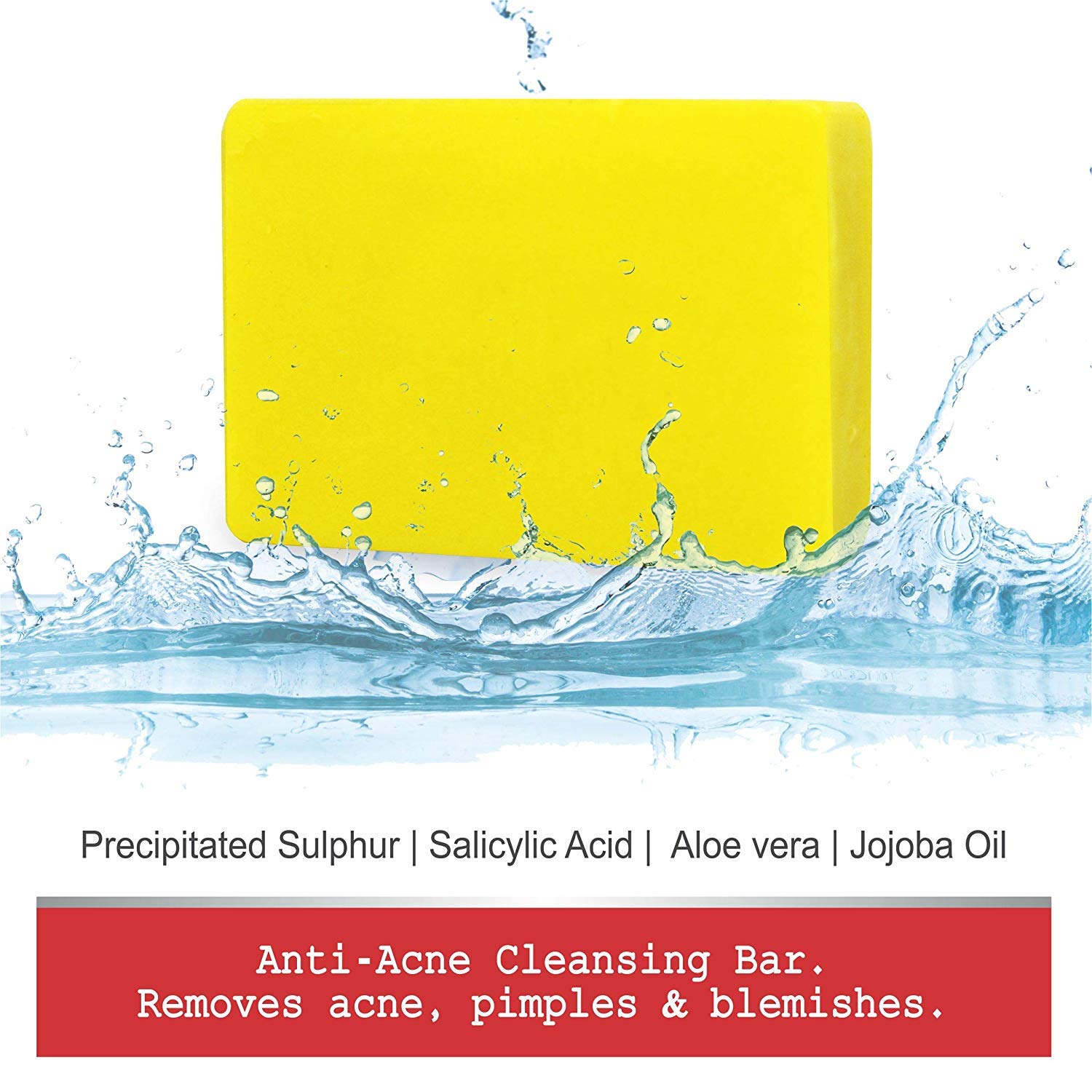 GETRID Anti-Acne Sulfur & Salicylic Acid Soap Bar - 75g / 2.65 oz (Pack of 15) | For Acne-Prone Skin | Deep Cleansing & Exfoliating Soap | Aloe Vera & Jojoba Oil Infused
