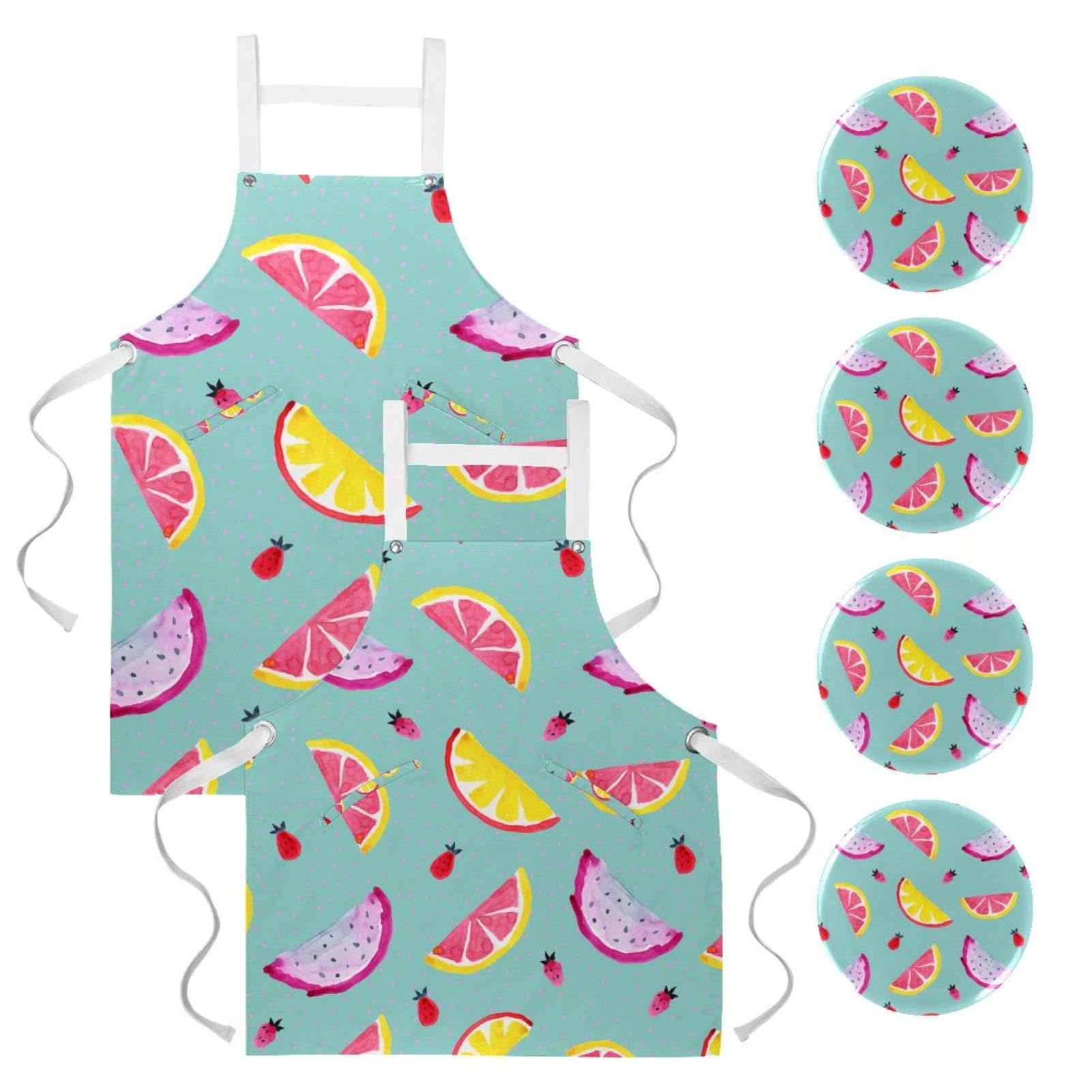 Tablier de cuisine avec 4 broches réglables pour le service