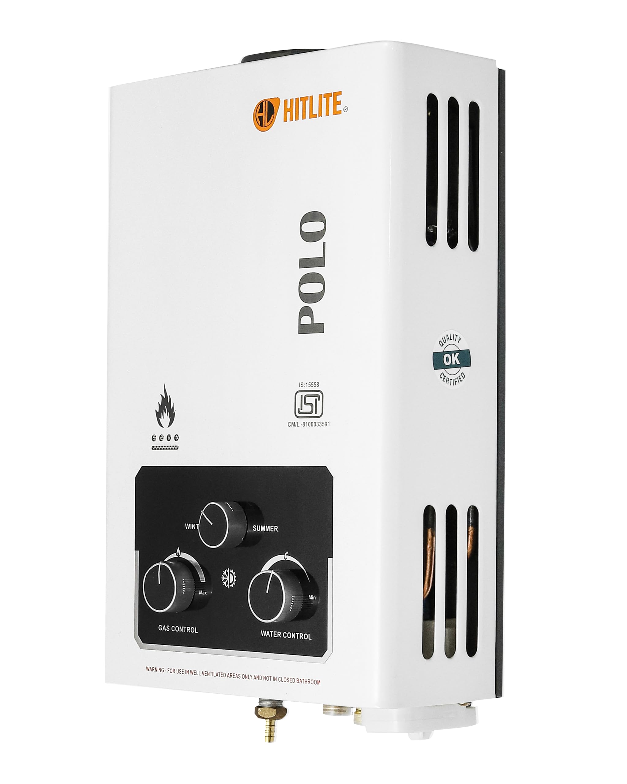 PNG Gas Geyser | Instant Hot Water | Copper Heat Exchanger | Battery Ignition | Low Pressure & Winter Compatible | ISI Certified | 6L/M-image-44