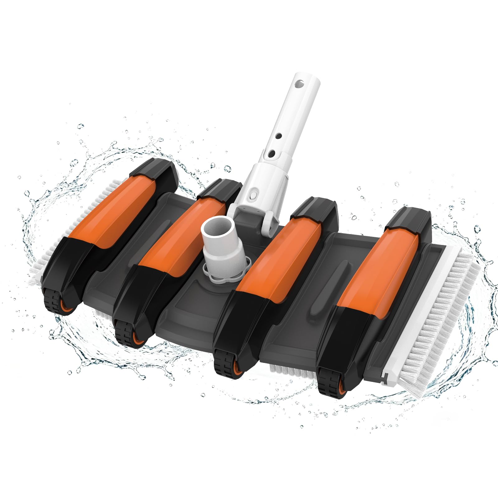 Pool-Staubsaugerkopf für Innen- und Oberirdische Pools, Flexibler Beschwerter Schwimmbad-Staubsaugerkopf - Schlauchanschluss Ø 32/38 mm, Stangen Ø 32 mm (Nicht enthalten）