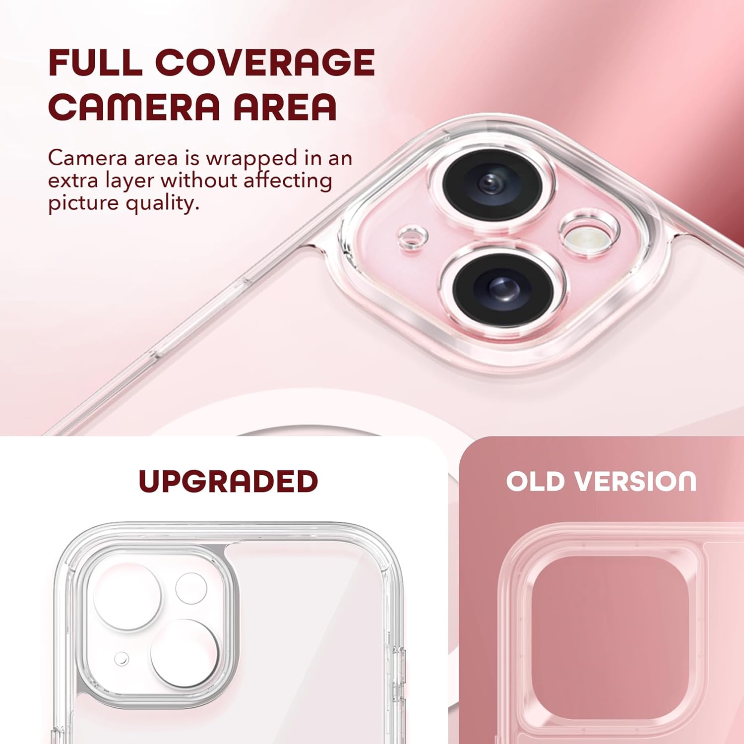 TIESZEN for iPhone 15 Plus Case, Compatible with MagSafe, Built-in Privacy Screen Protector and Camera Protection, Anti Spy Full Body Dustproof Shockproof Hard Phone Case 6.7", Clear
