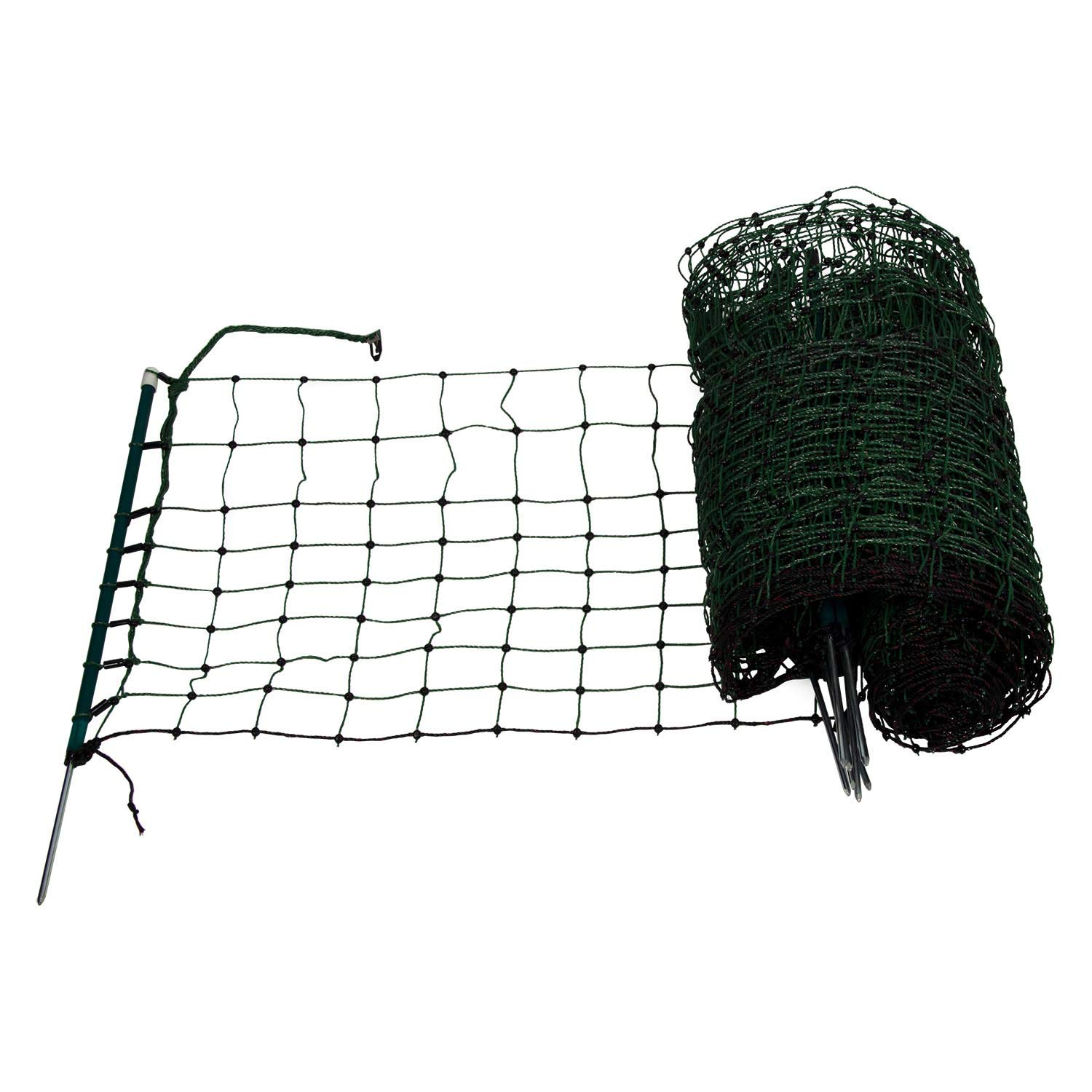 horizont Kaninchenzaun 25m x 50cm – Kleintierzaun, elektrifizierbar, grün | Engmaschiges Kleintiernetz für Kaninchen, Hasen & Küken – schützt Auslauf, Garten & Beete zuverlässig