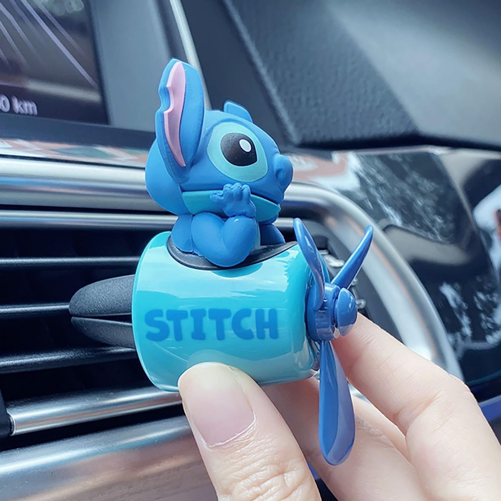 Cute Car Air Fresheners - Cartoon Pilot Automotive Diffuser, Rotating Propeller Automotive Air Outlet Fan Creative Car Perfume Decoration Accessories with 2 Fragrances