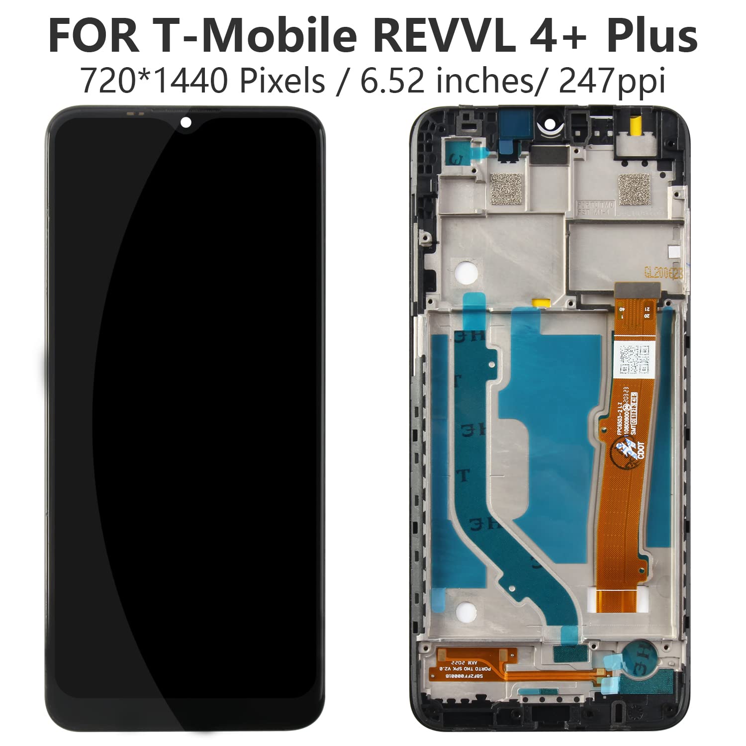 Touch Screen REVVL 4 Plus 5062W Display LCD Touchscreen Per T-Mobile REVVL 4 5062W – Completo Di Frame, Ricambio Nuovo Schermo Ricambio Revvl 4 - Foto 6