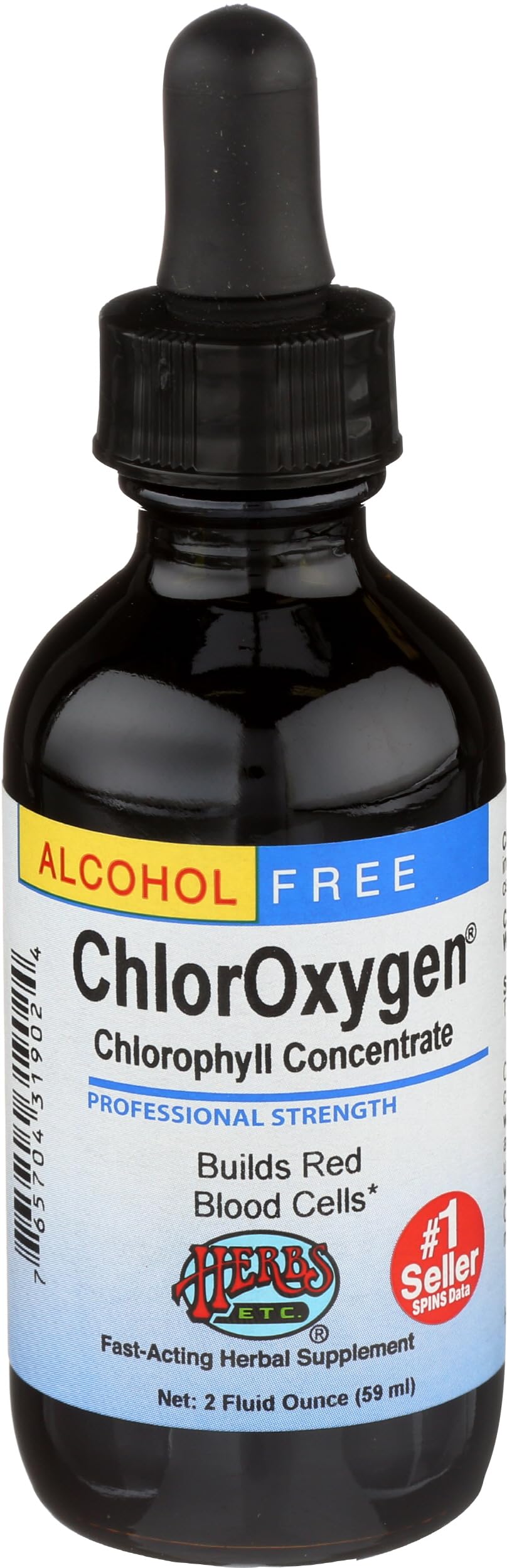 Herbs Etc. ChlorOxygen Chlorophyll Concentrate - Highly-Concentrated Energy Support - Aids Healthy Blood Circulation - Natural Vitality Support - Alcohol-Free - 2 fl oz (About 132 Servings)