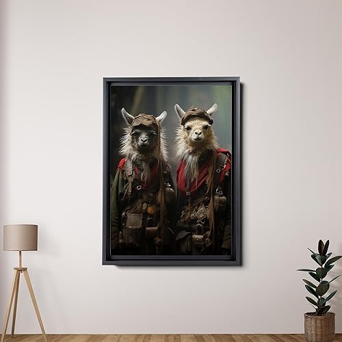 Miniatura 2 de Alpaca Canvas Wall Art for Bathroom Living Room Wall Decoration Animal Wall Painting Autumn Landscape Wall Picture Aesthetic Alpaca Wall Decor