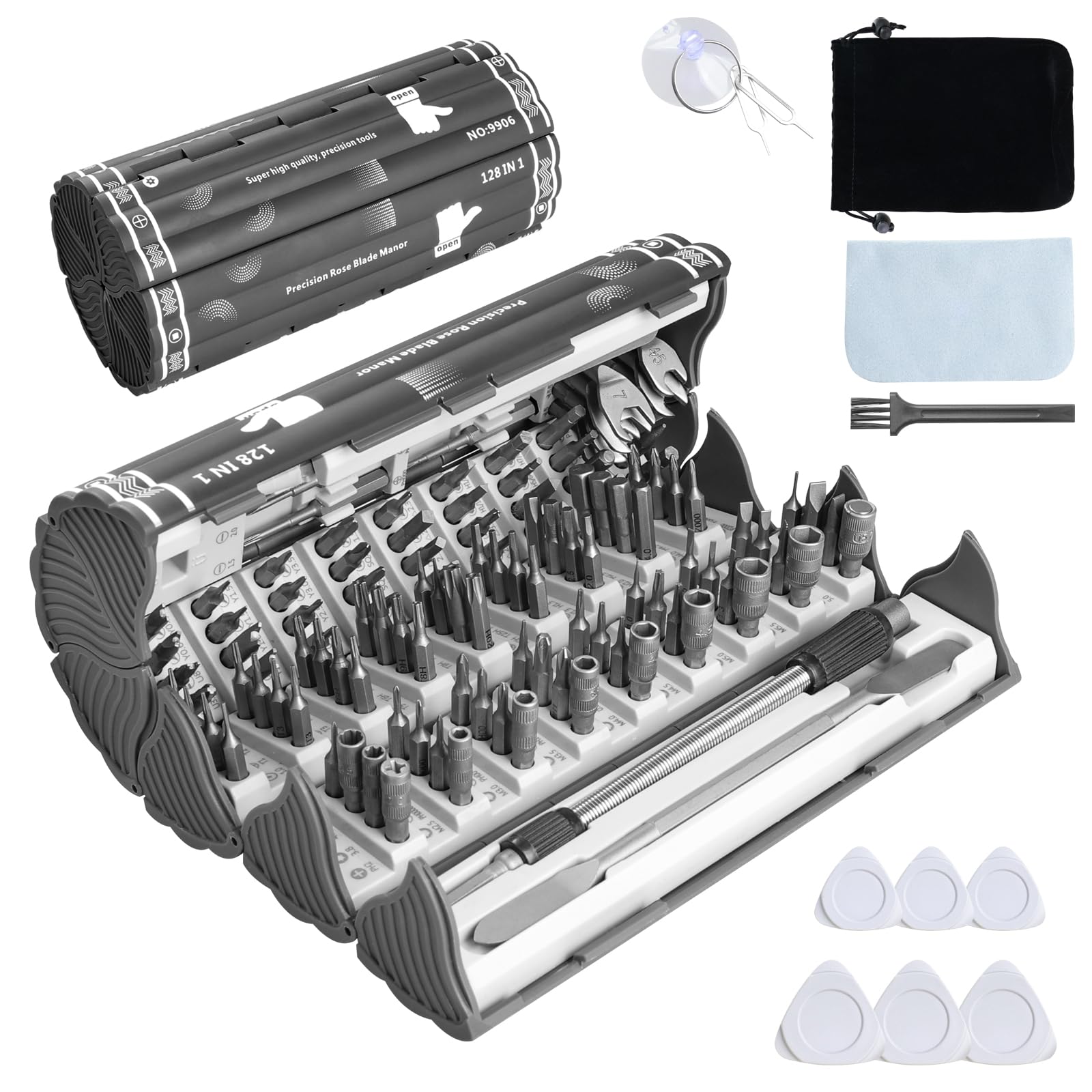 Brightison Set Cacciaviti Precisione Magnetici 139 in 1 - Mini Giraviti Precisione Professionali - Kit Riparazione Portatile Multifunzione Elettricista Cacciaviti per Orologiaio PC
